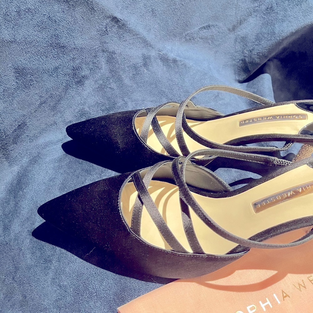 Sophia Webster Coco black satin mules - Picture 6 of 10